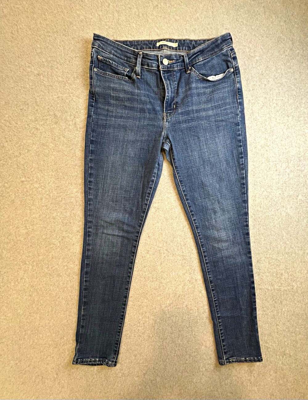 Levi's Womens Blue Med Wash Skinny Jeans Slim Fit Mid Rise Stretch 5-Pocket Sz31